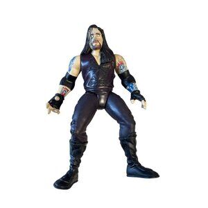 WWE Undertaker Wrestling Action Figure Collectible Toy With Tattoos Black Outfit